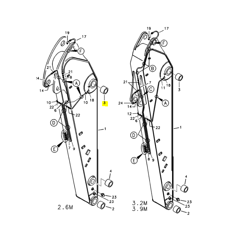 ВТУЛКА В РЫЧАГЕ DIPPER VOLVO ЭКСКАВАТОР