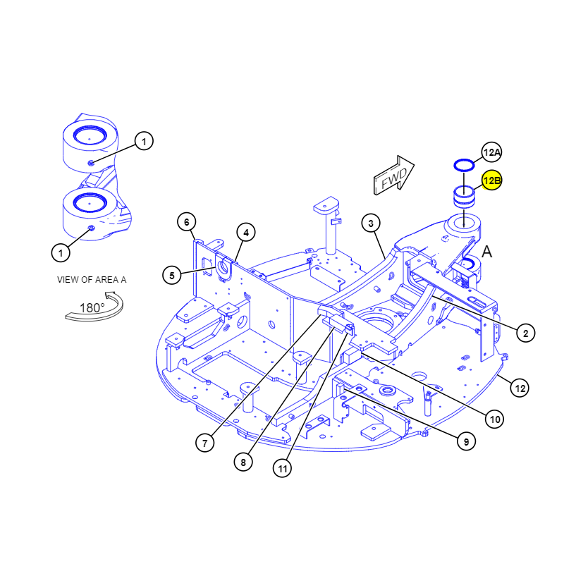ВТУЛКА КРЕПЛЕНИЯ ЗАДНЕЙ БАБКИ CAT МИНИ-ЭКСКАВАТОР