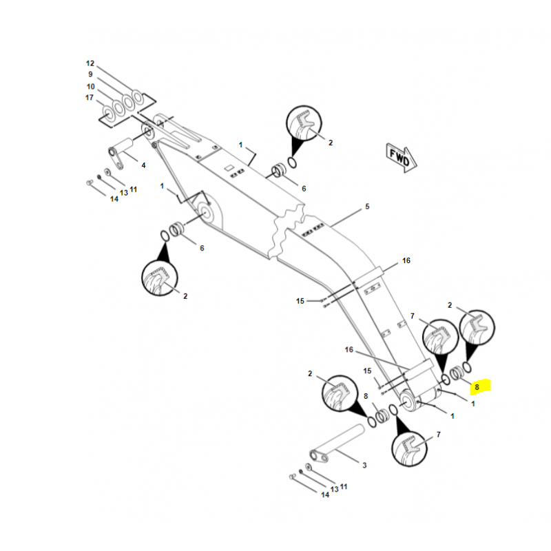 РУКАВ РУКИ CAT ЭКСКАВАТОР