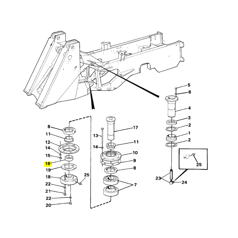 ВТУЛКА В РАМЕ VOLVO КОЛЕСНЫЙ ПОГРУЗЧИК