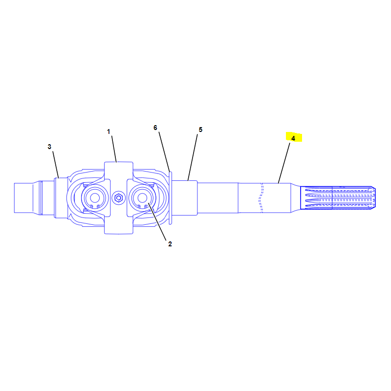 ПОЛУОСЬ ПЕРЕДНИЙ ДЛИННЫЙ ЛЕВЫЙ CATERPILLAR ЭКСКАВАТОР-ПОГРУЗЧИК CVA