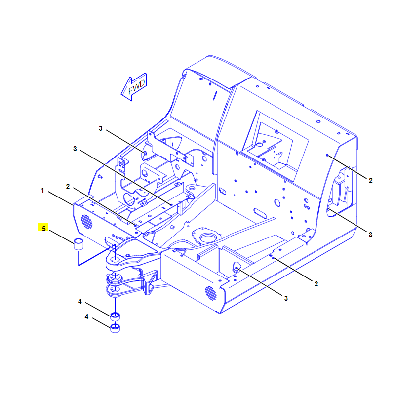 ВТУЛКА КРЕПЛЕНИЯ ЗАДНЕЙ БАБКИ CAT МИНИ-ЭКСКАВАТОР