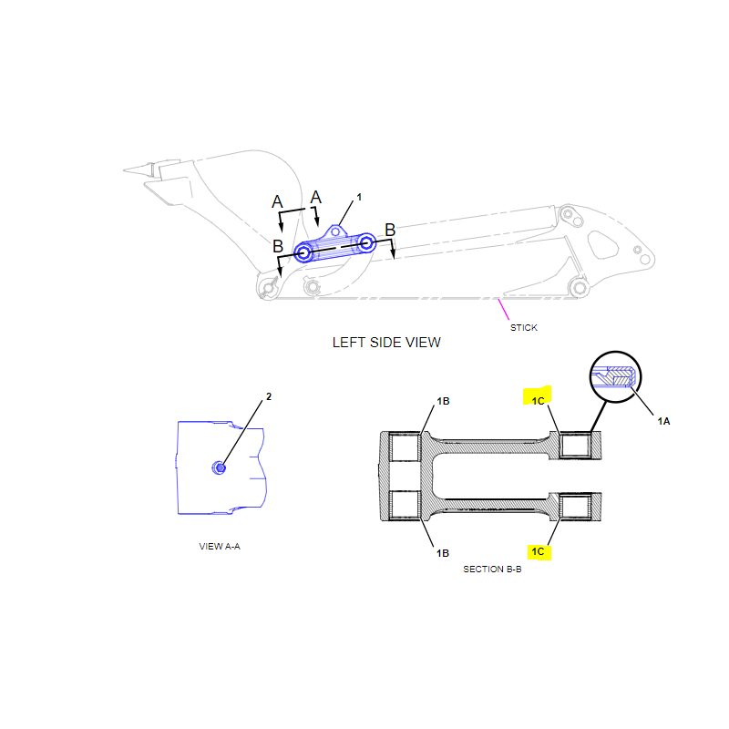 МУФТА КОВША CAT МИНИ-ЭКСКАВАТОР