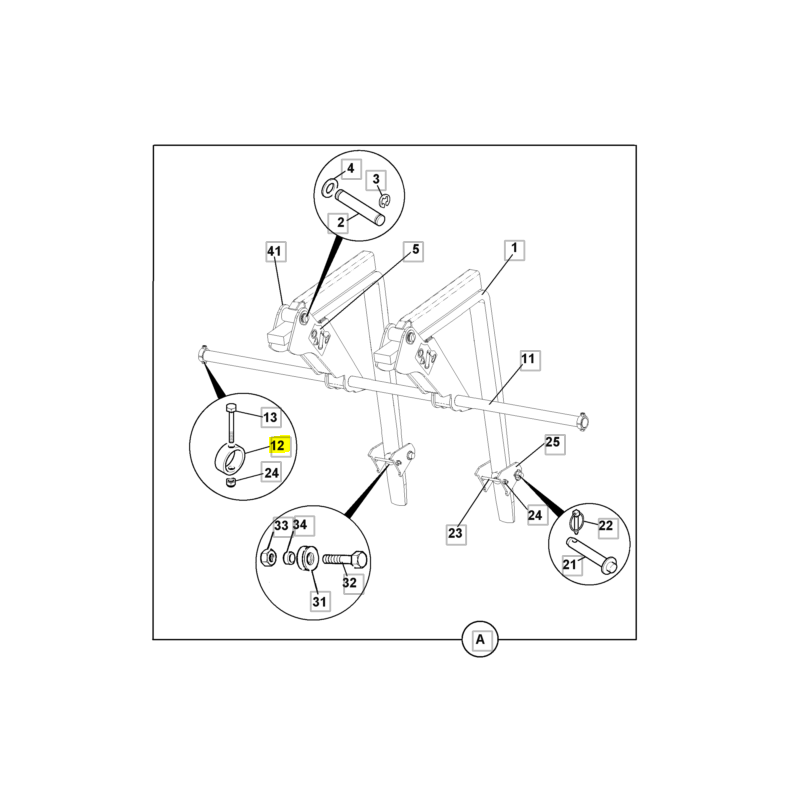 ПРЕДОХРАНИТЕЛЬНАЯ ВТУЛКА ВИЛОЧНОГО СТЕРЖНЯ ЭКСКАВАТОРА-ПОГРУЗЧИКА JCB