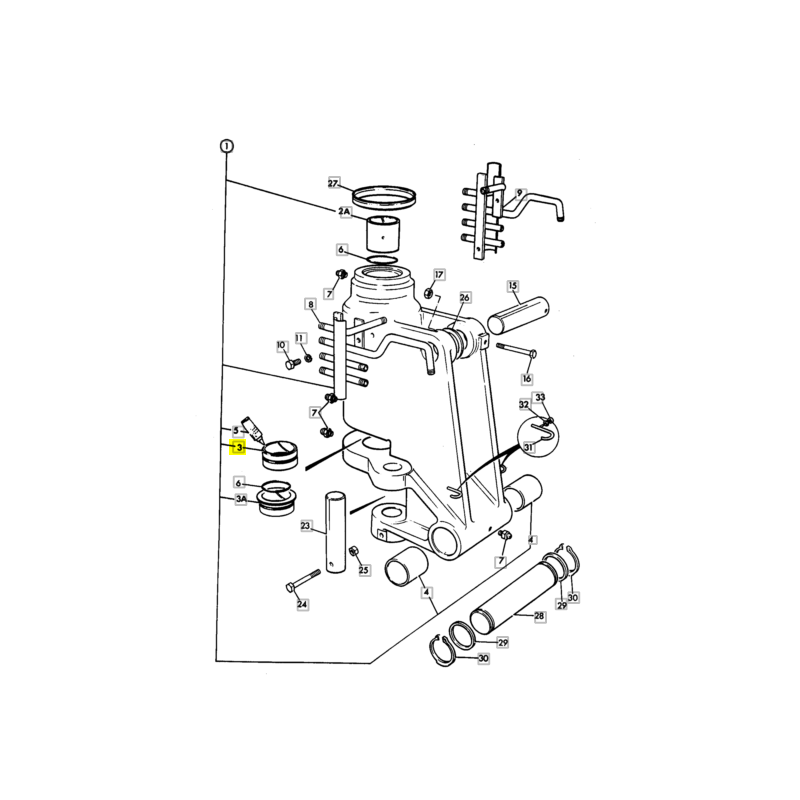 НИЖНЯЯ ВТУЛКА ЗАДНЕЙ БАБКИ JCB ЭКСКАВАТОР-ПОГРУЗЧИК