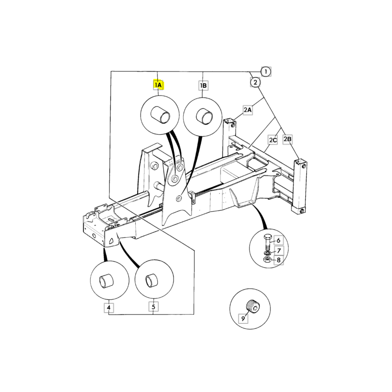 ВТУЛКА ПЕРЕДНЕГО РЫЧАГА JCB ЭКСКАВАТОР-ПОГРУЗЧИК CVA