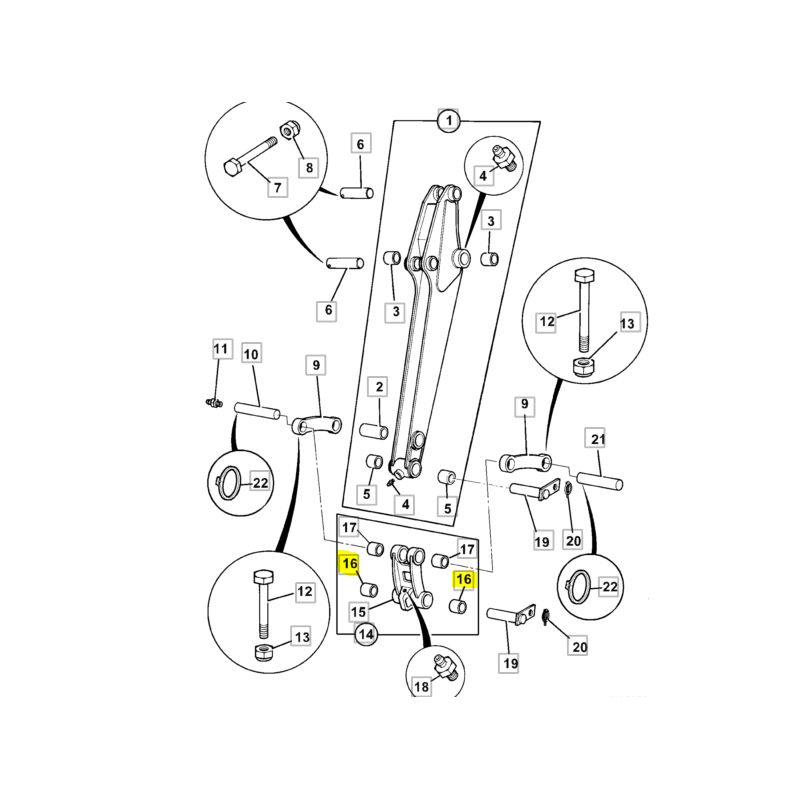 ВТУЛКА ШТИФТА КОВША JCB МИНИ-ЭКСКАВАТОР