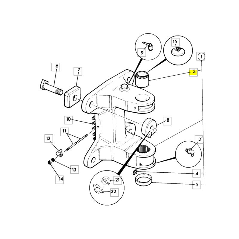 ВТУЛКА ТЕЛЕЖКИ JCB ЭКСКАВАТОР-ПОГРУЗЧИК