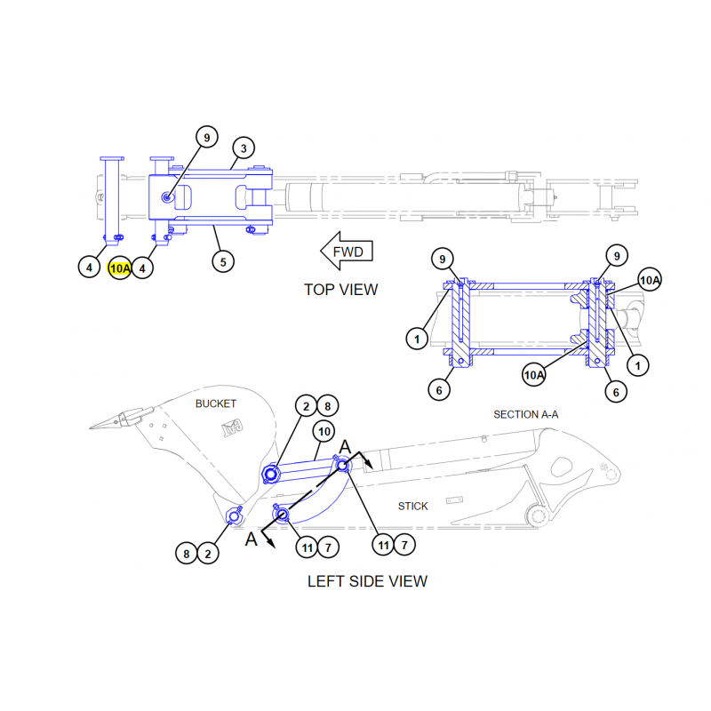 МУФТА КОВША CAT МИНИ-ЭКСКАВАТОР