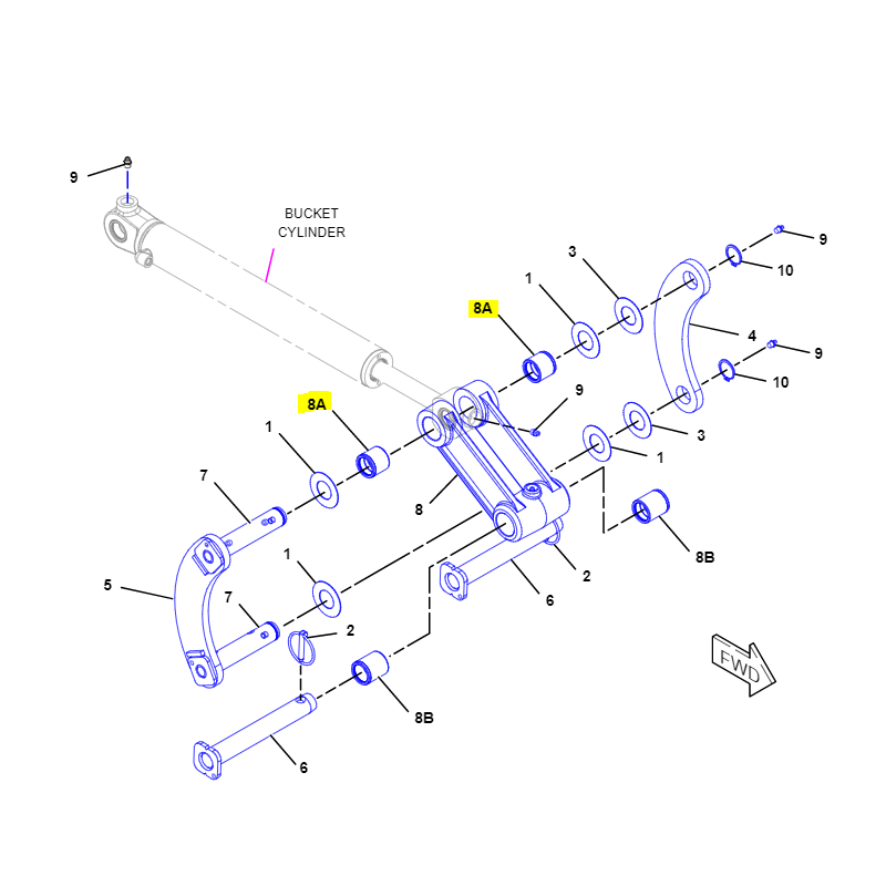 ВТУЛКА ПРИВОДА КОВША CAT МИНИ-ЭКСКАВАТОР