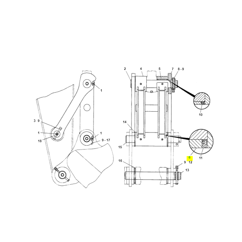МУФТА КОВША CAT ЭКСКАВАТОР