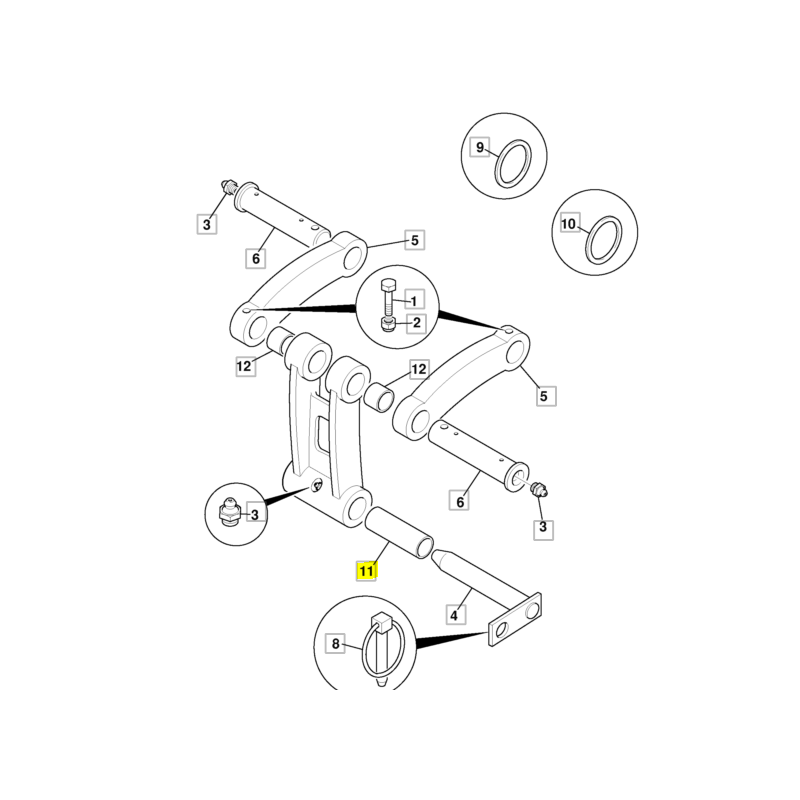 МУФТА КОВША JCB ЭКСКАВАТОР-ПОГРУЗЧИК МИНИ-ЭКСКАВАТОР