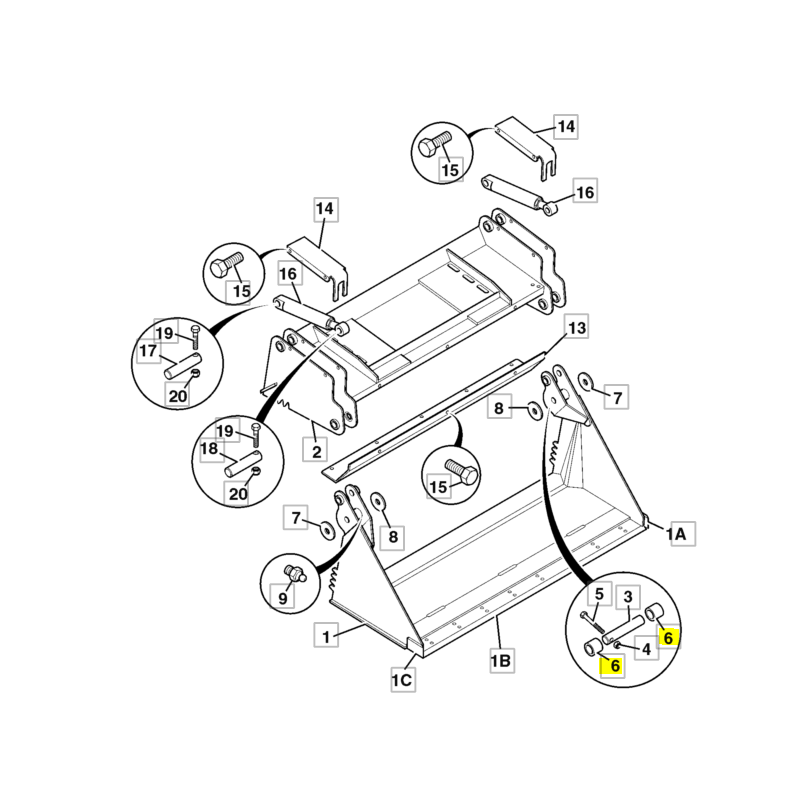 ВТУЛКА ОТКРЫВАНИЯ КОВША JCB ЭКСКАВАТОР-ПОГРУЗЧИК