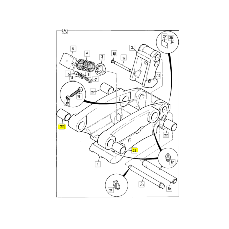 БЫСТРОРАЗЪЕМНАЯ ВТУЛКА JCB ЭКСКАВАТОР-ПОГРУЗЧИК CVA