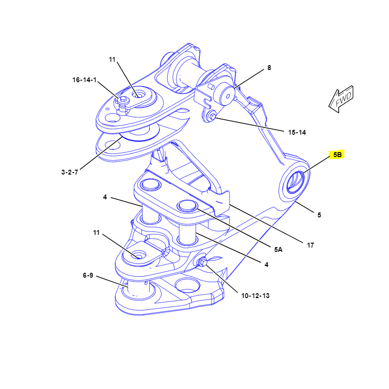 ВТУЛКА ЗАДНЕЙ БАБКИ-BOOM CAT ЭКСКАВАТОР-ПОГРУЗЧИК