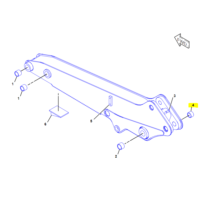ВТУЛКА ЗАДНЕГО РЫЧАГА STICK CAT ЭКСКАВАТОР-ПОГРУЗЧИК CVA
