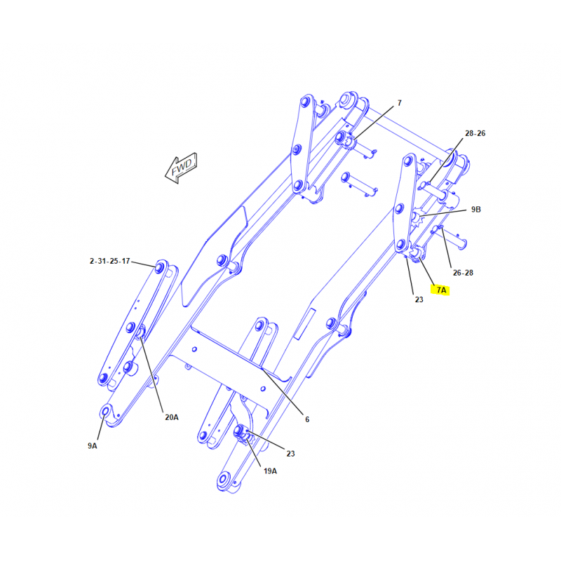 ВТУЛКА РЫЧАГА LIFT CAT ЭКСКАВАТОР-ПОГРУЗЧИК CVA