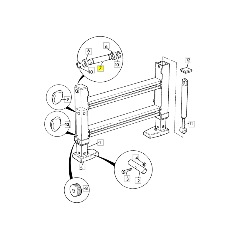 ВЕРХНИЙ ШТИФТ СТАБИЛИЗАТОРА JCB ЭКСКАВАТОР-ПОГРУЗЧИК CVA