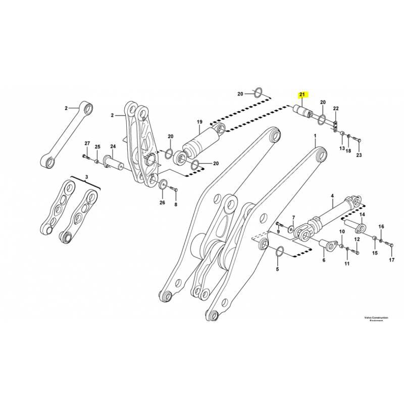 ШТИФТ ПРИВОДА КОВША VOLVO ПОГРУЗЧИК