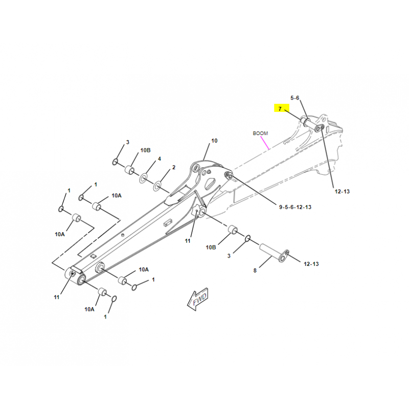 ШТИФТ ПРИВОДА BOOM CAT МИНИ-ЭКСКАВАТОР