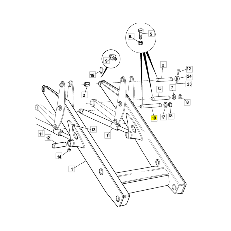 ШТИФТ ПРИВОДА ПОДЪЕМНИКА JCB ЭКСКАВАТОР-ПОГРУЗЧИК