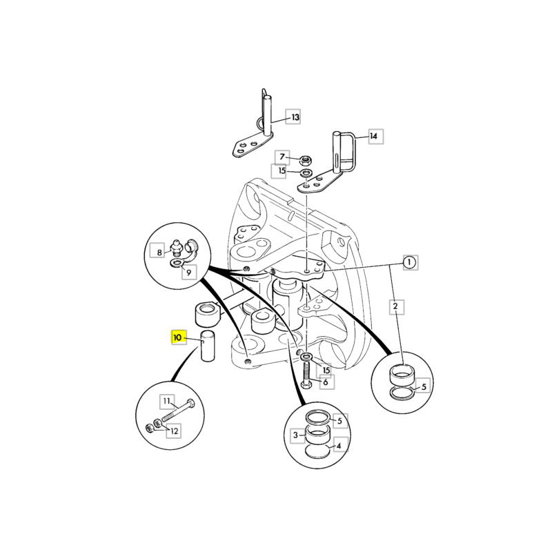ШТИФТ ПОВОРОТА РЫЧАГА JCB ЭКСКАВАТОР-ПОГРУЗЧИК CVA