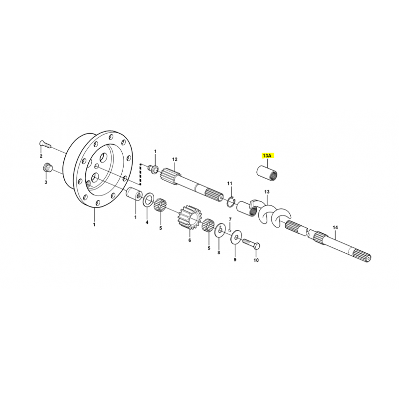 ВТУЛКА ПЛАНЕТАРНОЙ ПЕРЕДАЧИ VOLVO ЭКСКАВАТОР-ПОГРУЗЧИК