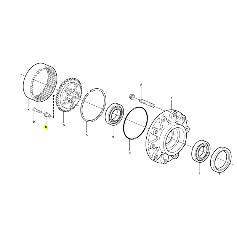 ВТУЛКА СТУПИЦЫ КОЛЕСА VOLVO ЭКСКАВАТОР-ПОГРУЗЧИК