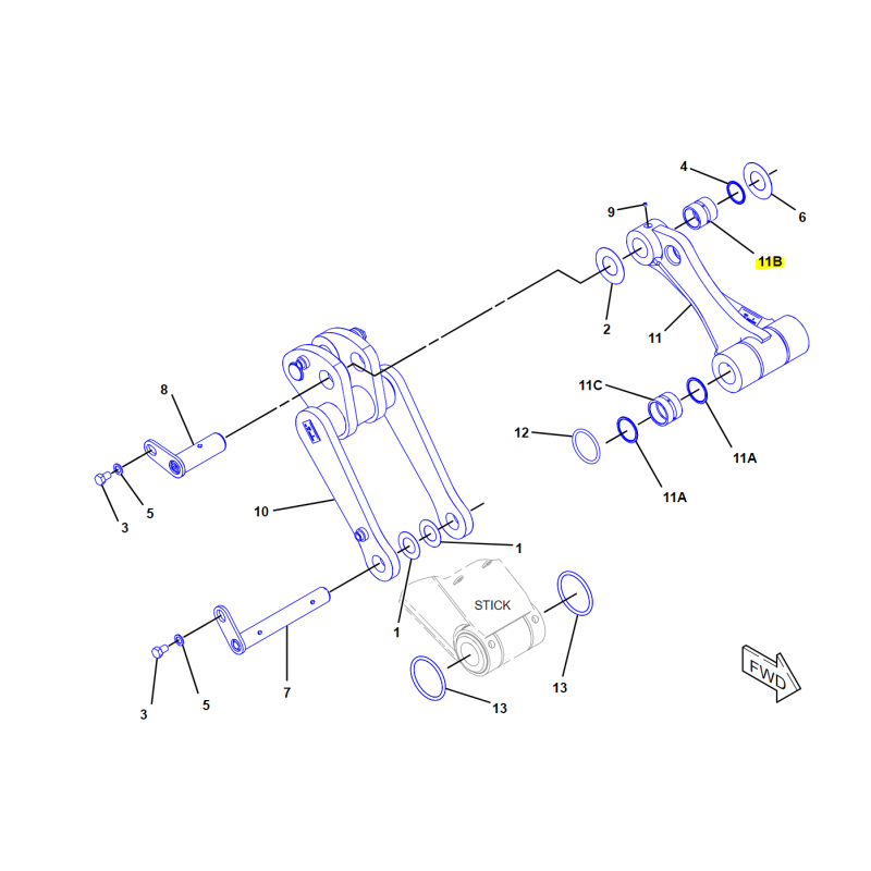 ВТУЛКА КОВША CAT КОЛЕСНЫЙ ЭКСКАВАТОР 70X85X60