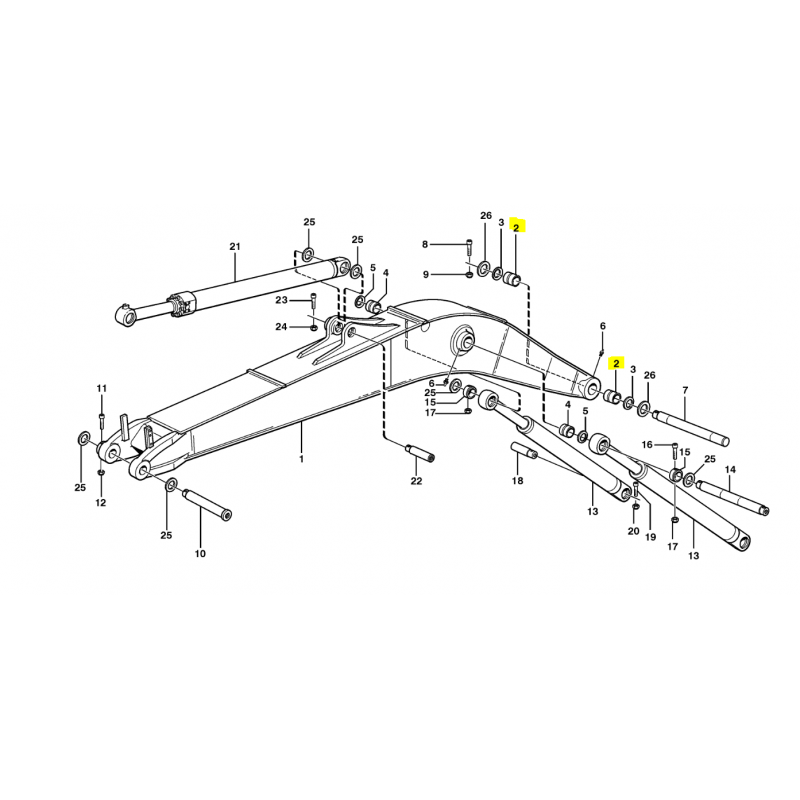 ВТУЛКА СТРЕЛЫ VOLVO ЭКСКАВАТОР
