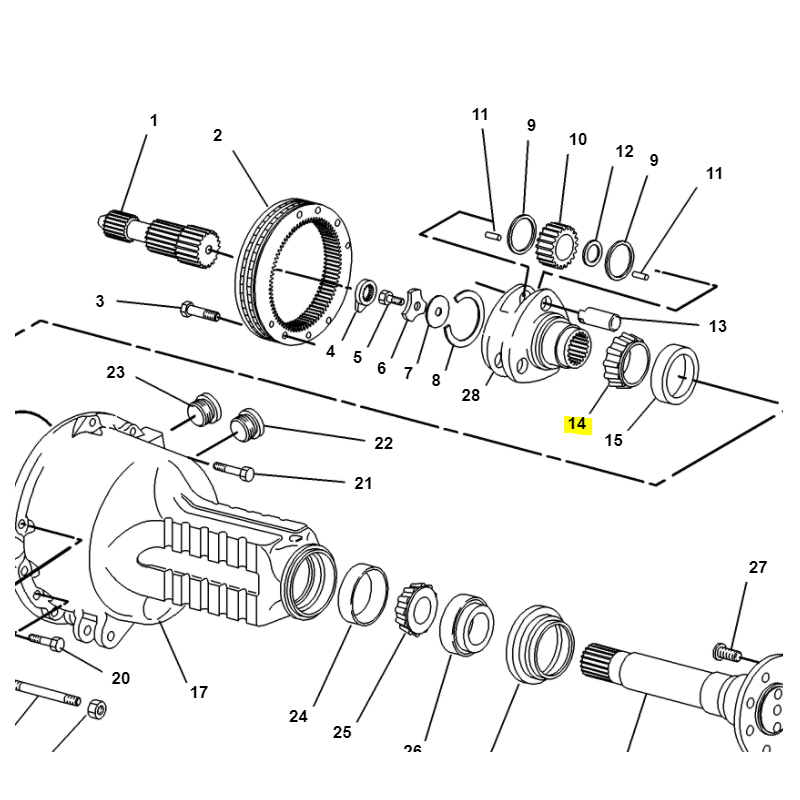 ПОДШИПНИК ПОЛУОСИ ЗАДНЕГО МОСТА CVA ЭКСКАВАТОР-ПОГРУЗЧИК