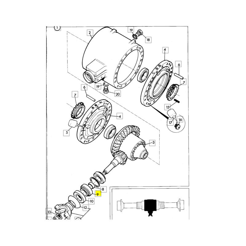 ПОДШИПНИК РОЛИКА АТАКИ JCB ЭКСКАВАТОР-ПОГРУЗЧИК CVA