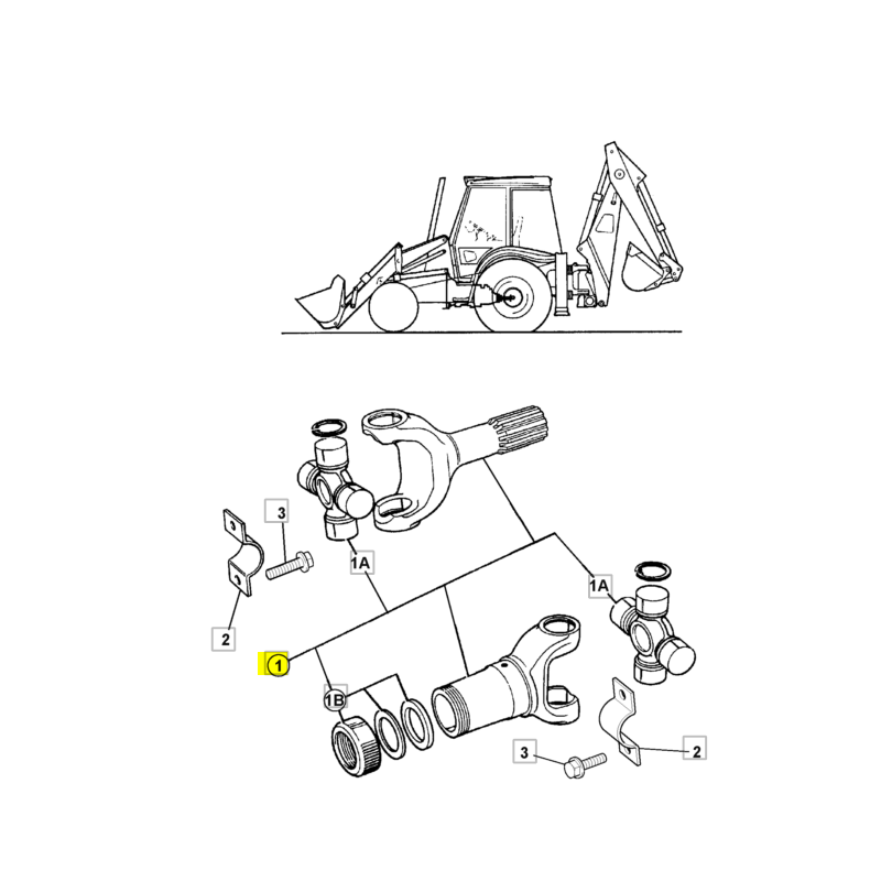 ЗАДНИЙ ПРИВОДНОЙ ВАЛ JCB ЭКСКАВАТОР-ПОГРУЗЧИК JCB