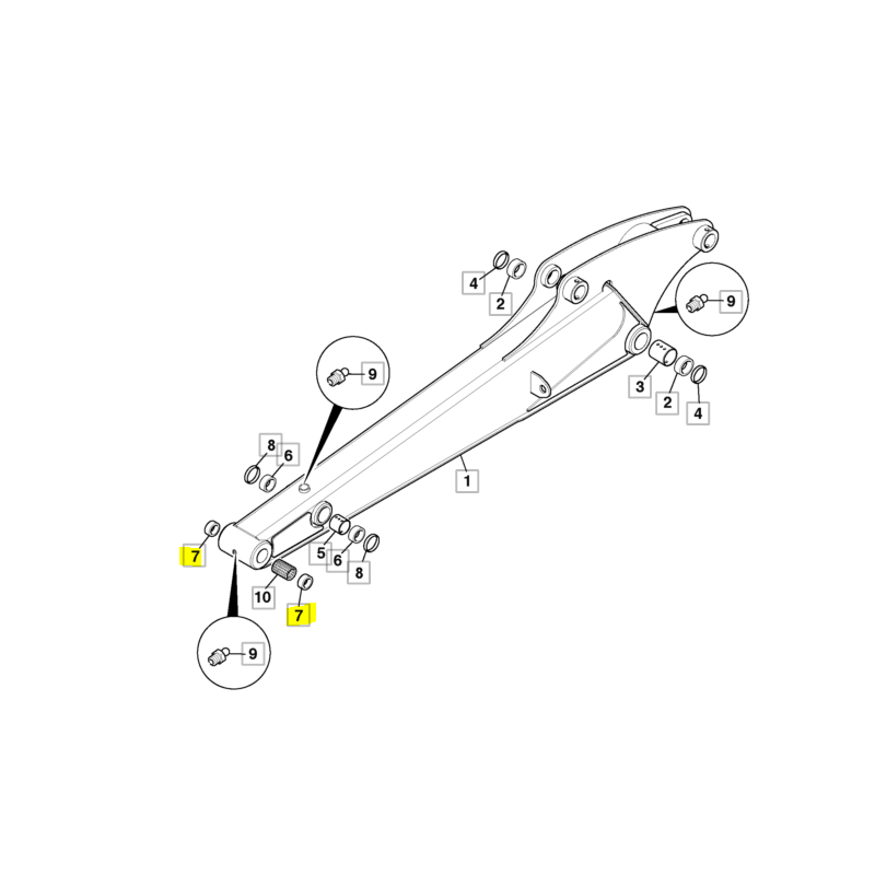 ВТУЛКА РЫЧАГА КОВША МИНИ-ЭКСКАВАТОР JCB