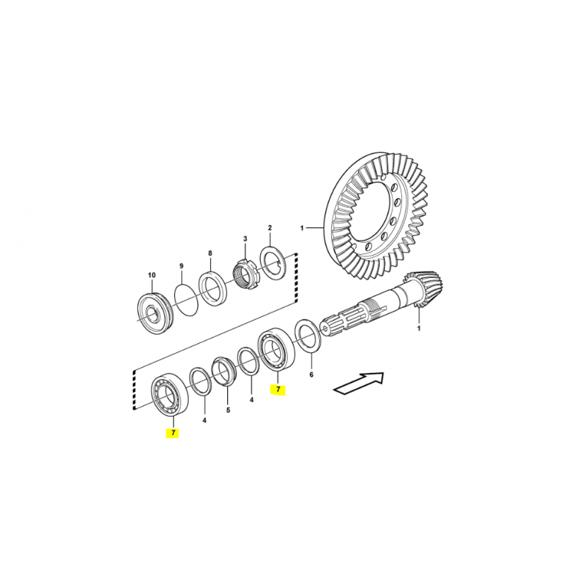 ПОДШИПНИК АТАКИ VOLVO ЭКСКАВАТОР-ПОГРУЗЧИК CVA