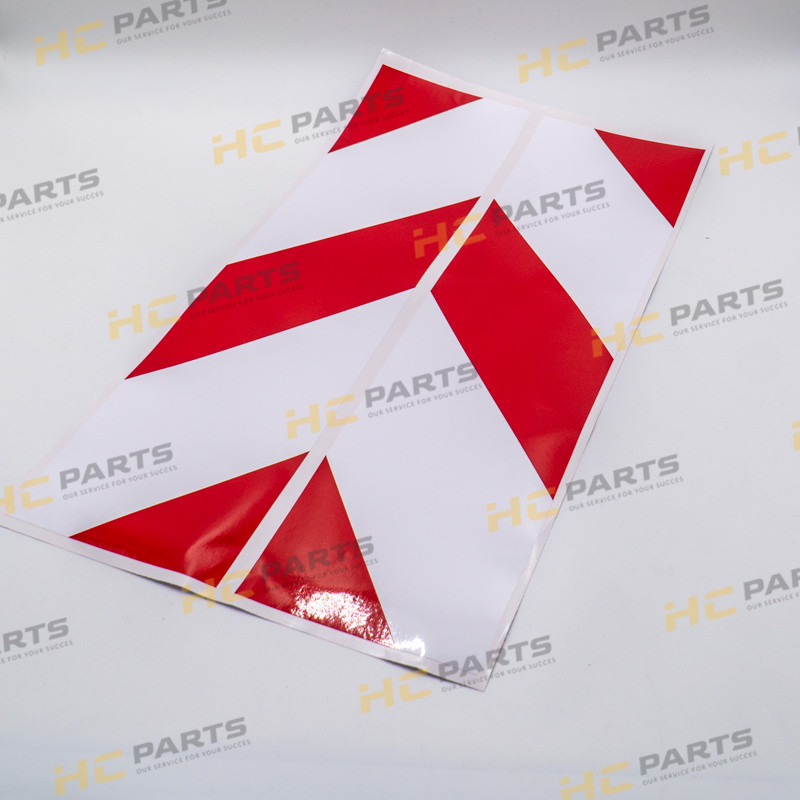 JCB Sticker for stabilizer red - 3CX 4CX