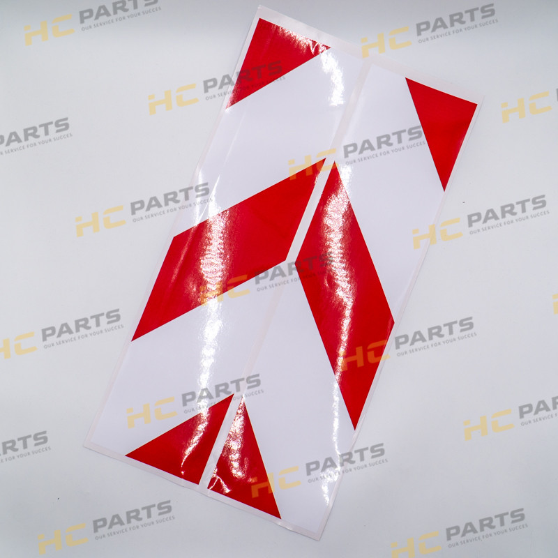 JCB Sticker for stabilizer red - 3CX 4CX