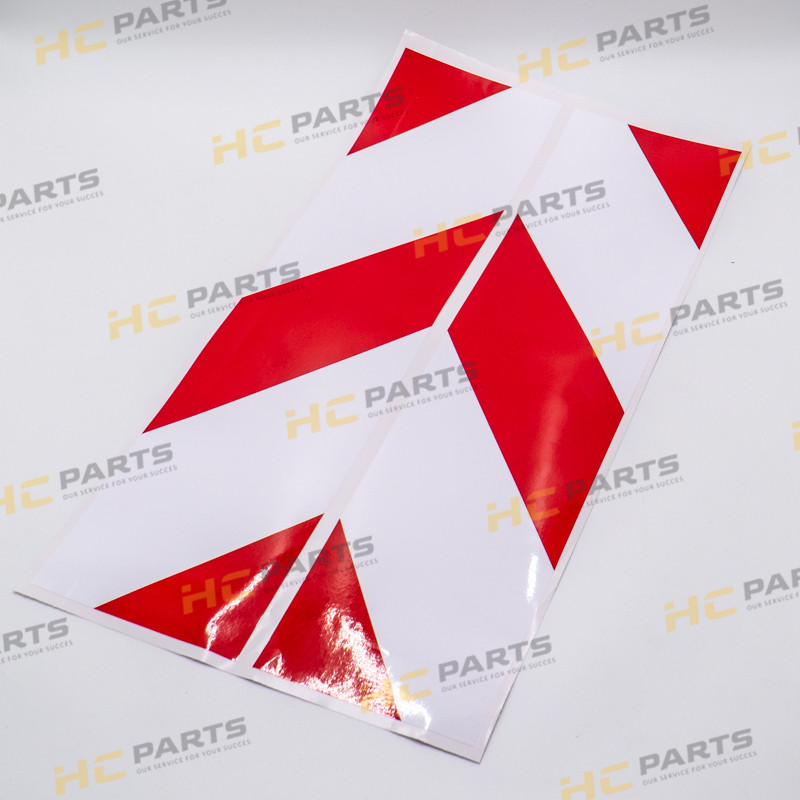 JCB Sticker for stabilizer red - 3CX 4CX