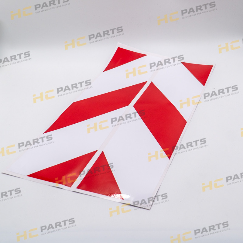 JCB Sticker for stabilizer red - 3CX 4CX