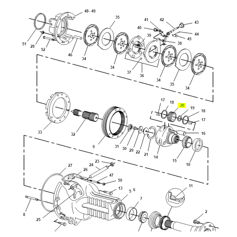 СПУТНИКОВАЯ КОРЗИНА ЗАДНЕГО МОСТА CAT ЭКСКАВАТОР-ПОГРУЗЧИК
