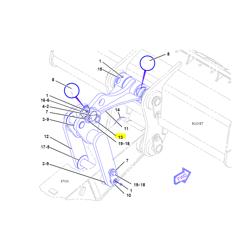 ШТИФТ КОВША CAT ЭКСКАВАТОР