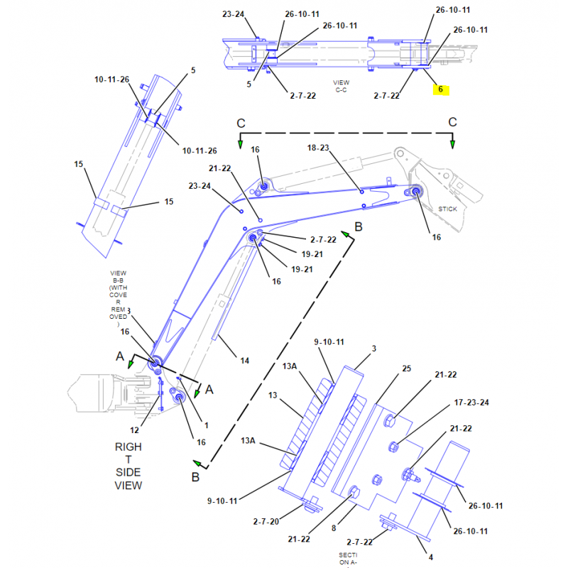 МИНИ-ЭКСКАВАТОР CAT ARM PIN