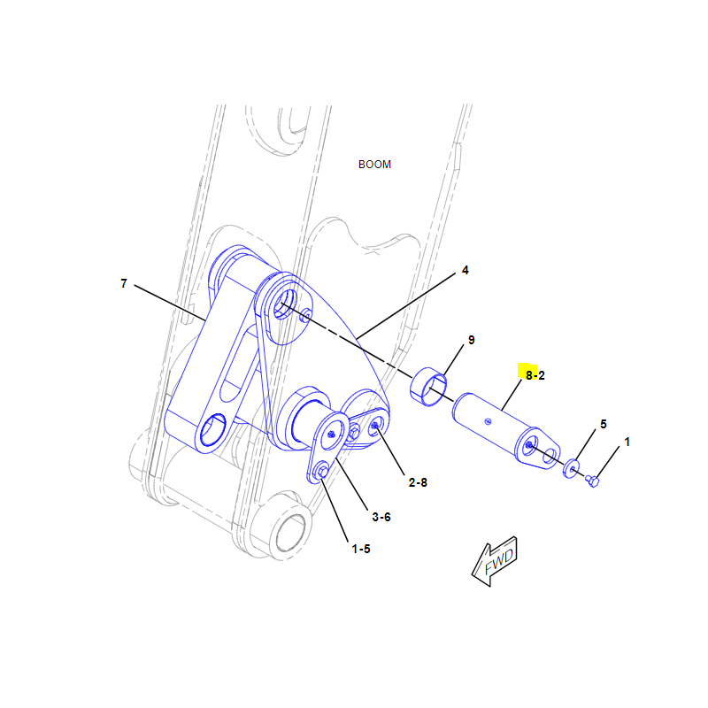 ШТИФТ СТРЕЛЫ CAT TELEHANDLER