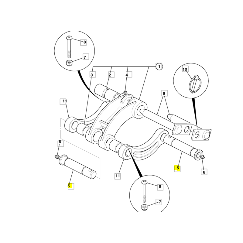 ШТИФТ МУФТЫ КОВША JCB МИНИ-ЭКСКАВАТОР CVA