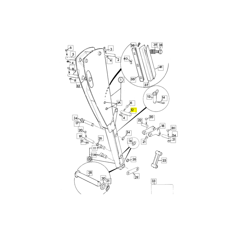 ШТИФТ РЫЧАГА JCB ЭКСКАВАТОР-ПОГРУЗЧИК