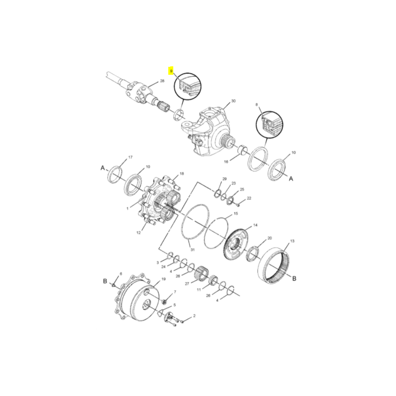 УПЛОТНЕНИЕ КРОССОВЕРА CAT ЭКСКАВАТОР-ПОГРУЗЧИК