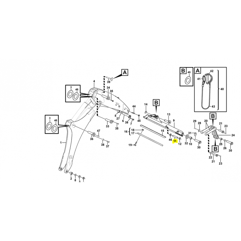 ХОДОВОЙ ШТИФТ VOLVO ЭКСКАВАТОР-ПОГРУЗЧИК