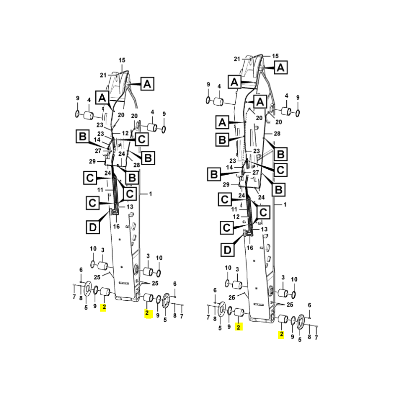 ВТУЛКА РЫЧАГА VOLVO ЭКСКАВАТОР