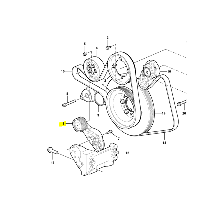 НАТЯЖИТЕЛЬ РЕМНЯ ВЕНТИЛЯТОРА VOLVO