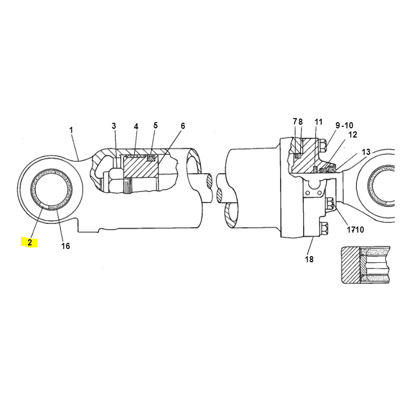 ВТУЛКА ПРИВОДА TILT CAT ПОГРУЗЧИК